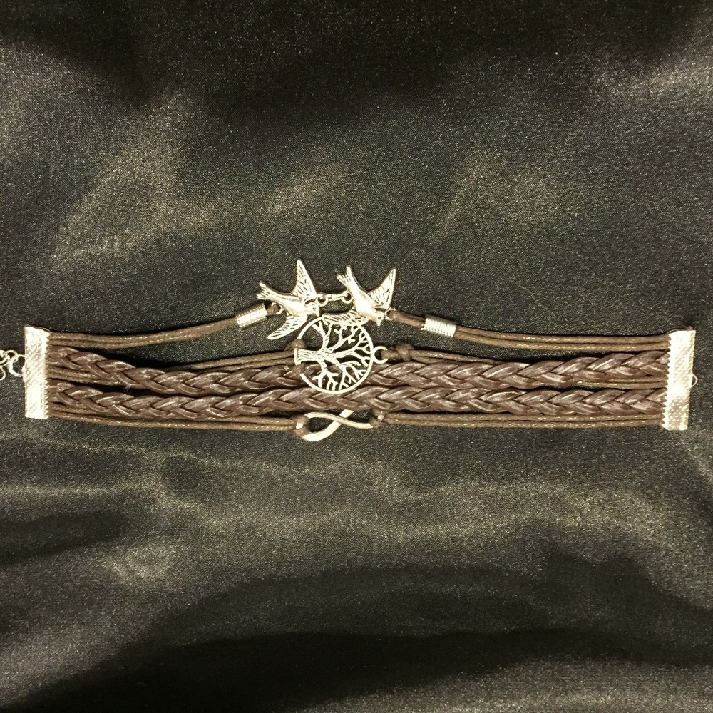 Tree Of Life Infinity Leather Bracelet
